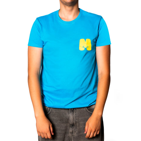 Maglia Azzurra con M Gialla Mid
